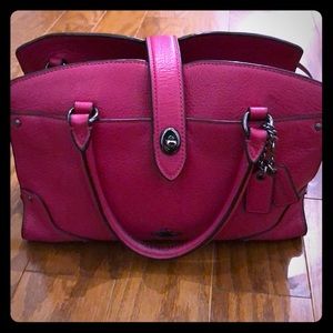 Fabulous cranberry Coach Mercer bag!